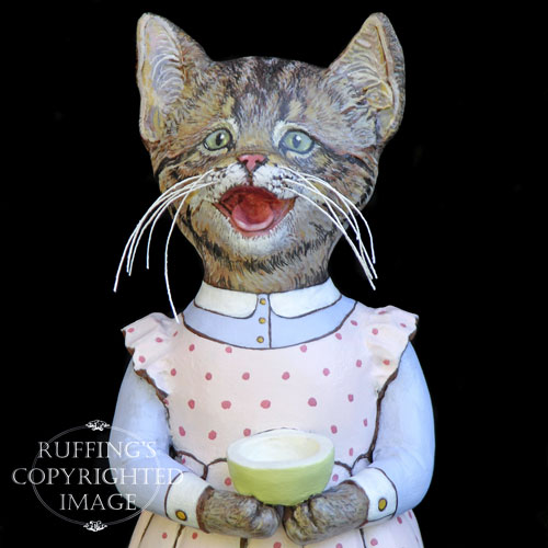 Crybaby, Original One-of-a-kind Tabby Kitten Art Doll Figurine by Max Bailey
