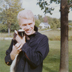 George Ruffing and Odie the Skunk