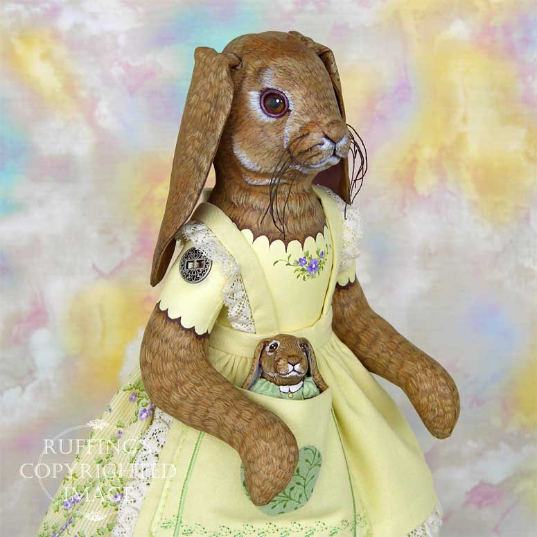 Beatrice and Beulah Original One of a kind Lop Bunny Rabbit Folk