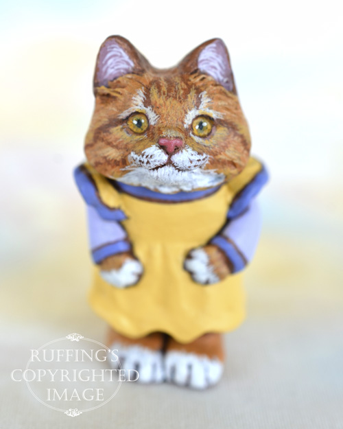 Brandy, Original One-of-a-kind Dollhouse-sized Ginger Tabby Kitten by Max Bailey