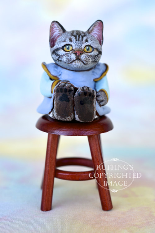 Brenda, Original One of a kind Dollhouse sized American Shorthair 