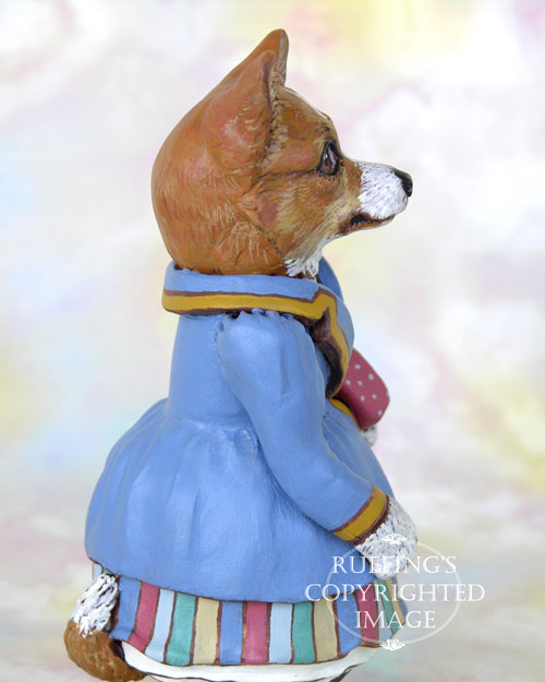 Cassie Corgi, Original One-of-a-kind Folk Art Dog Doll Figurine by Max Bailey