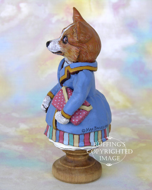 Cassie Corgi, Original One-of-a-kind Folk Art Dog Doll Figurine by Max Bailey
