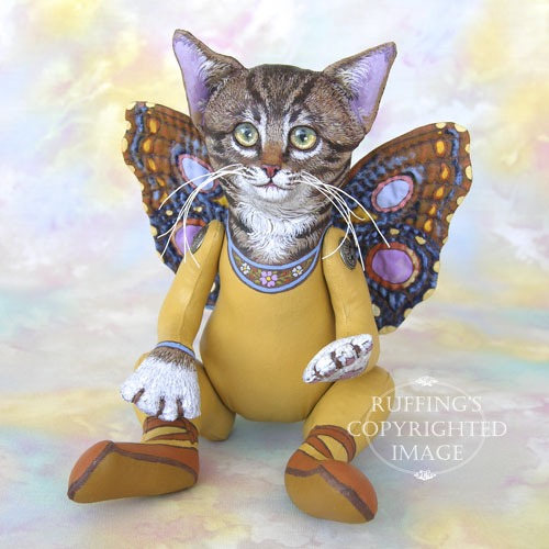Celeste the Pixie Kitten, Original One-of-a-kind Cat Art Doll by Max Bailey and Elizabeth Ruffing