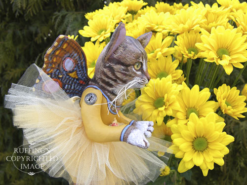 Celeste the Pixie Kitten, Original One-of-a-kind Cat Art Doll by Max Bailey and Elizabeth Ruffing