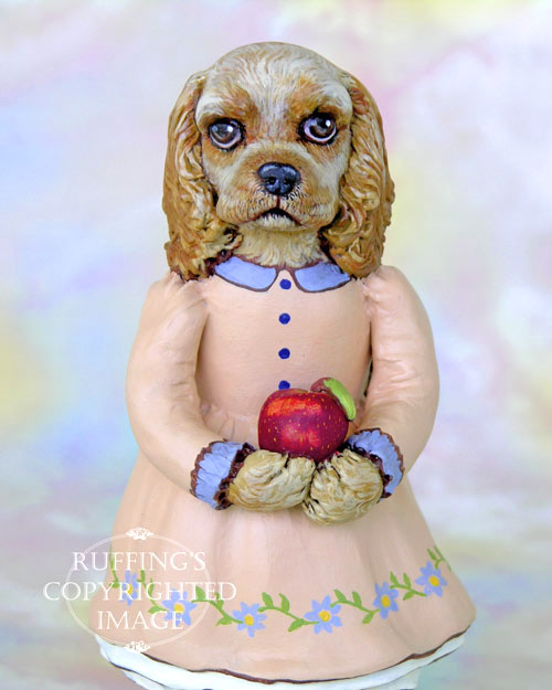 Charlotte the Cocker Spaniel, Original One-of-a-kind Folk Art Dog Doll Figurine by Max Bailey