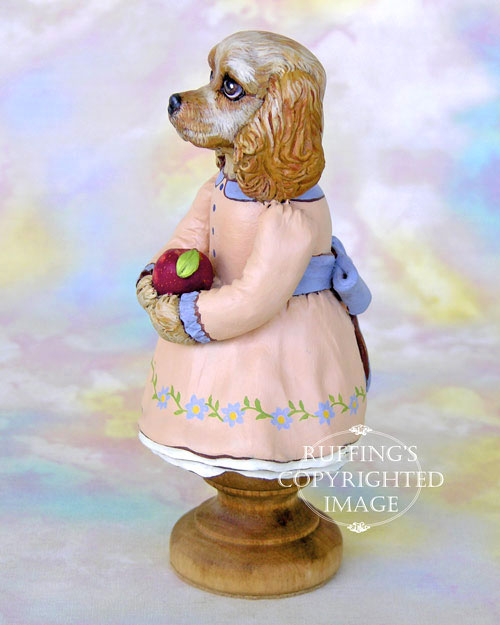 Charlotte the Cocker Spaniel, Original One-of-a-kind Folk Art Dog Doll Figurine by Max Bailey