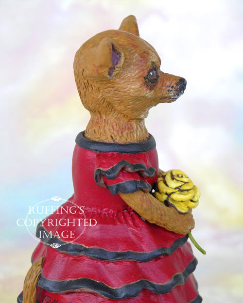 Chi-Chi the Chihuahua, Original One-of-a-kind Folk Art Dog Doll Figurine by Max Bailey