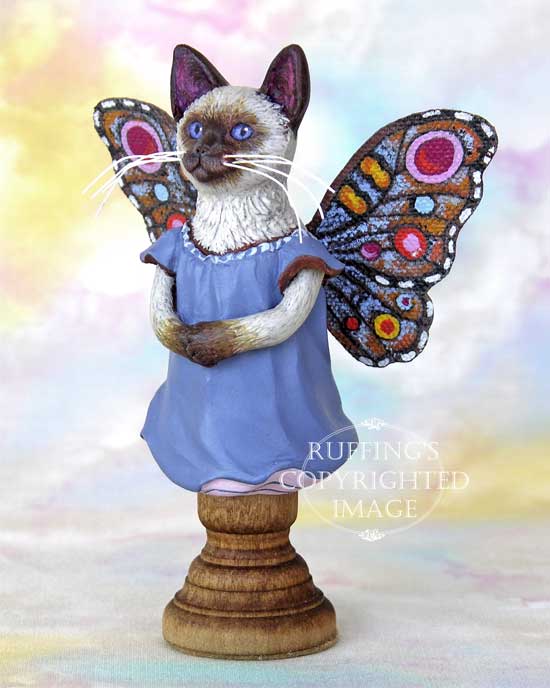 Crystal the Siamese Pixie Kitten, Original One-of-kind Art Doll