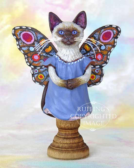 Crystal the Siamese Pixie Kitten, Original One-of-kind Art Doll