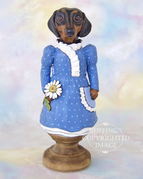 Daisy the Dachshund, Original One-of-a-kind Dog Doll Figurine by Max Bailey