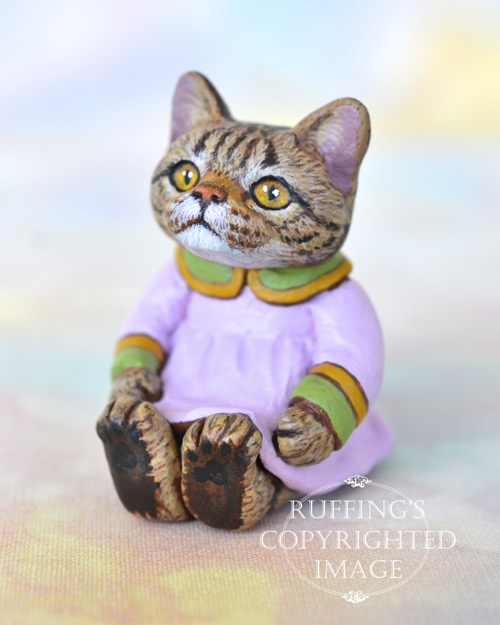 Darlene, Original One of a kind Dollhouse sized Tabby Cat by Max