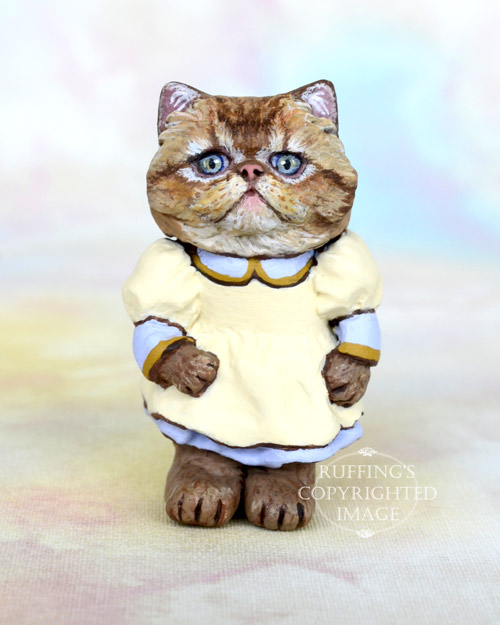 Dora, Original One-of-a-kind Dollhouse-sized Persian Kitten Art Doll by Max Bailey