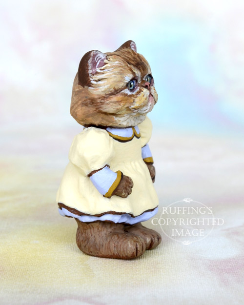 Dora, Original One-of-a-kind Dollhouse-sized Persian Kitten Art Doll by Max Bailey
