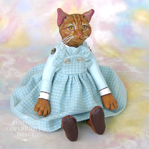 Eloise, Original One-of-a-kind Ginger Tabby Cat Art Doll by Max Bailey