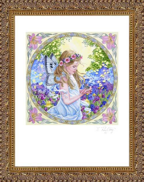 "The Fairy and the Dove" ER2MP by Elizabeth Ruffing, Print Framed