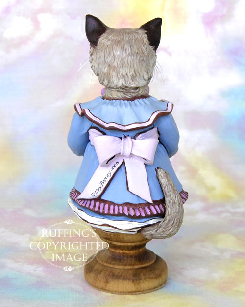 Felicity the Ragdoll Kitten, Original One-of-a-kind Folk Art Doll Figurine by Max Bailey