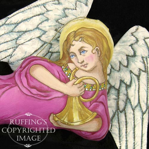 Gabriella, Original One-of-a-kind Folk Art Angel Ornament by Max Bailey