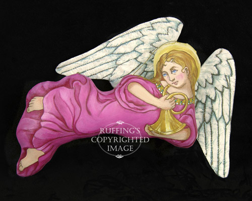 Gabriella, Original One-of-a-kind Folk Art Angel Ornament by Max Bailey