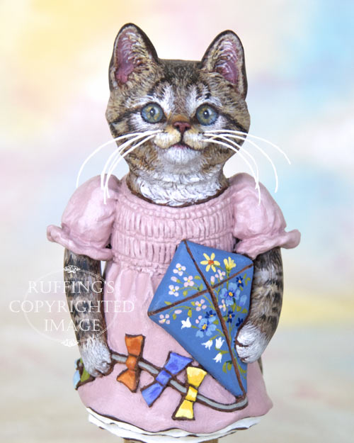 Katie the Tabby Kitten, Original One-of-a-kind Art Doll Figurine by Max Bailey