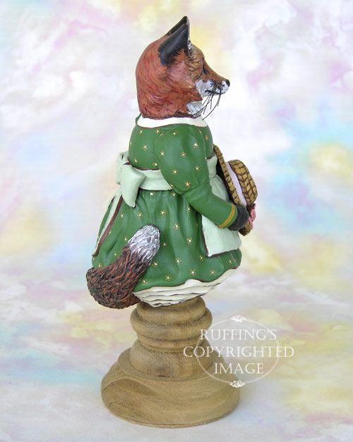 Loxie the Red Fox, Original One-of-a-kind Folk Art Doll Figurine by Max Bailey