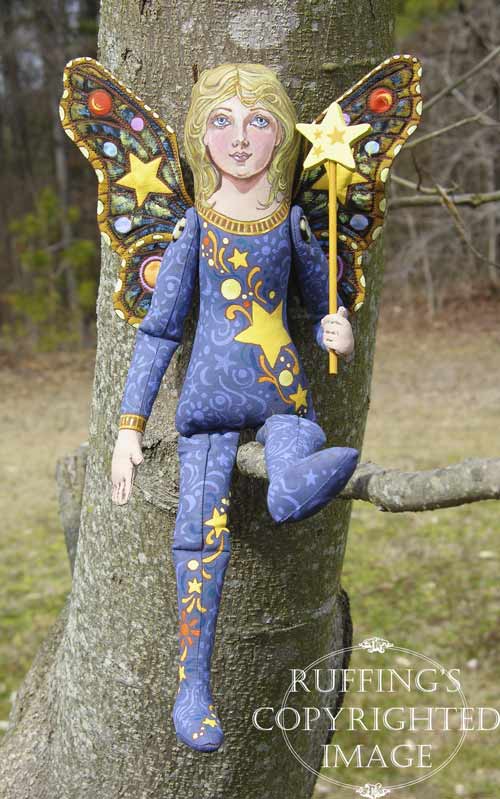 Lumina, Original one-of-a-kind Folk Art Fairy Doll by Max Bailey