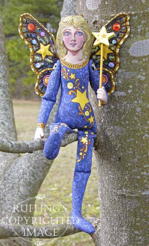 Lumina, Original one-of-a-kind Folk Art Fairy Doll by Max Bailey