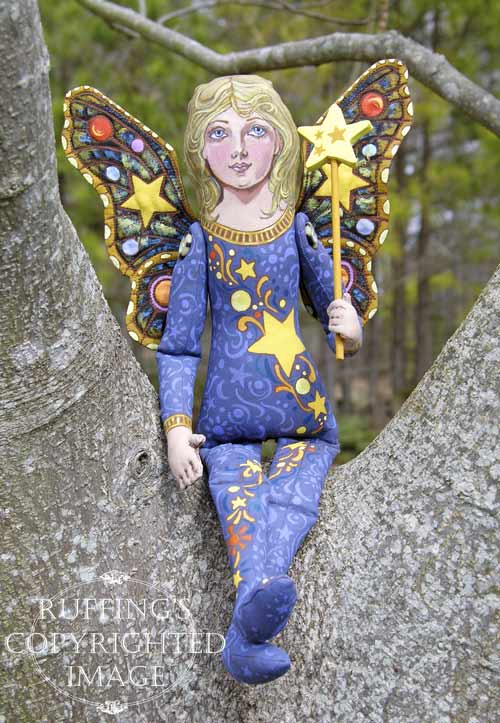 Lumina, Original One-of-a-kind Folk Art Fairy Doll by Max Bailey