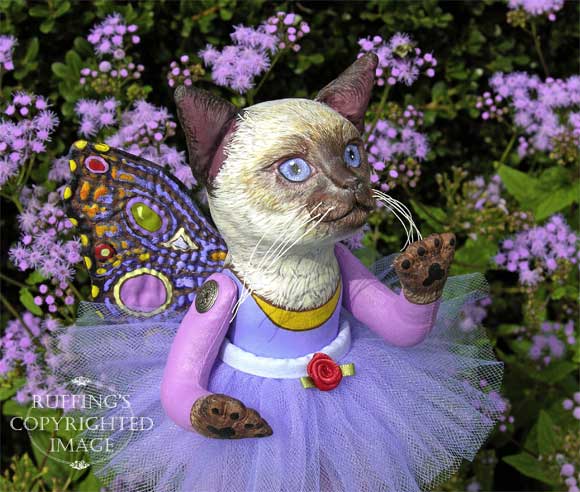 Crystal the Siamese Pixie Kitten, Original One-of-kind Art Doll