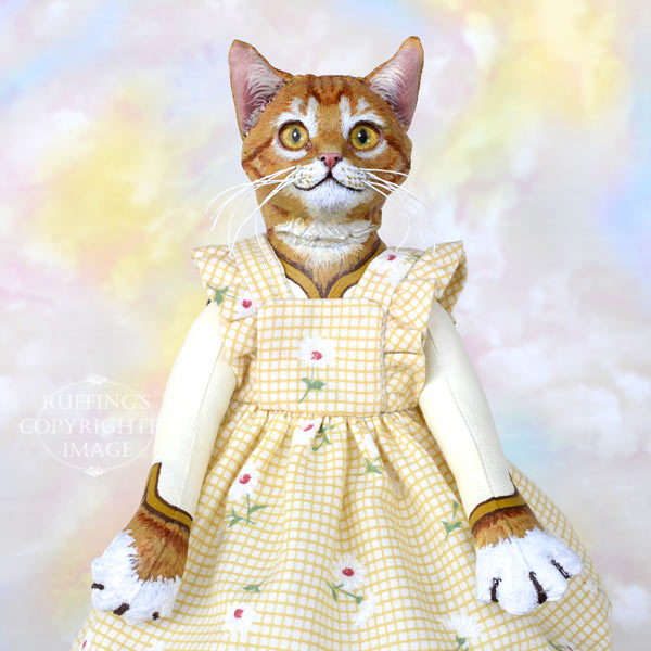 Maizie, Original One-of-a-kind Ginger Tabby Cat Art Doll by Max Bailey