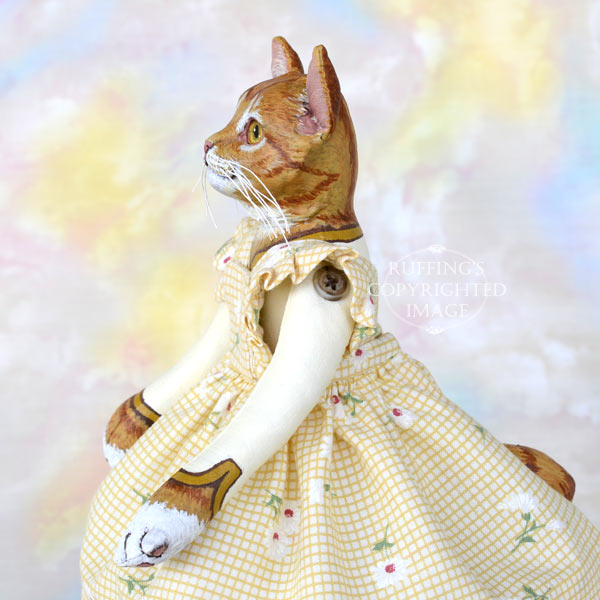 Maizie, Original One-of-a-kind Ginger Tabby Cat Art Doll by Max Bailey
