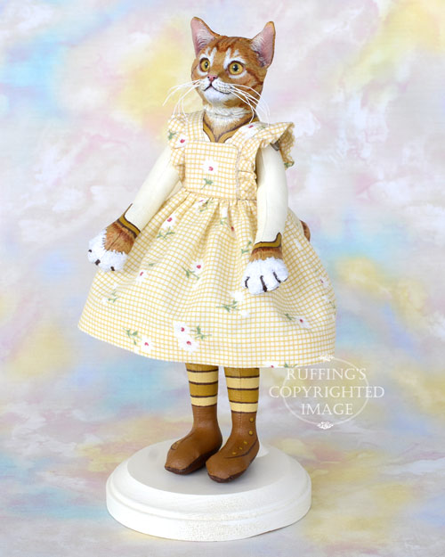 Maizie, Original One-of-a-kind Ginger Tabby Cat Art Doll by Max Bailey