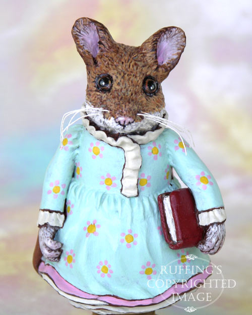 Marla Mouse, Original One-of-a-kind Folk Art Doll Figurine by Max Bailey