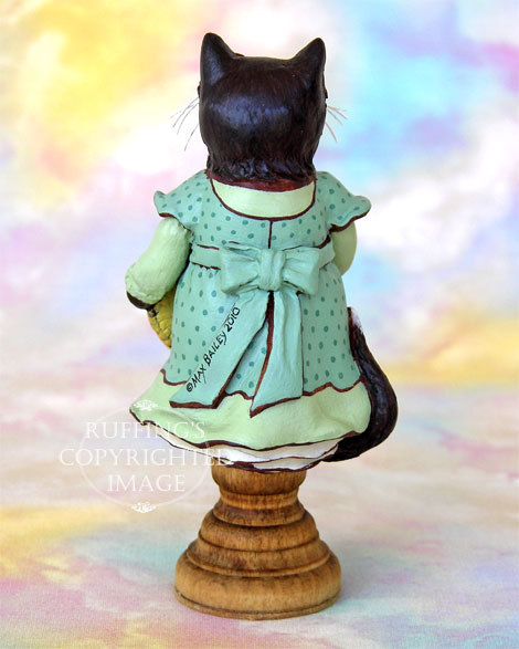 Matilda the Tuxedo Kitten, Original One-of-a-kind Folk Art Doll Figurine by Max Bailey