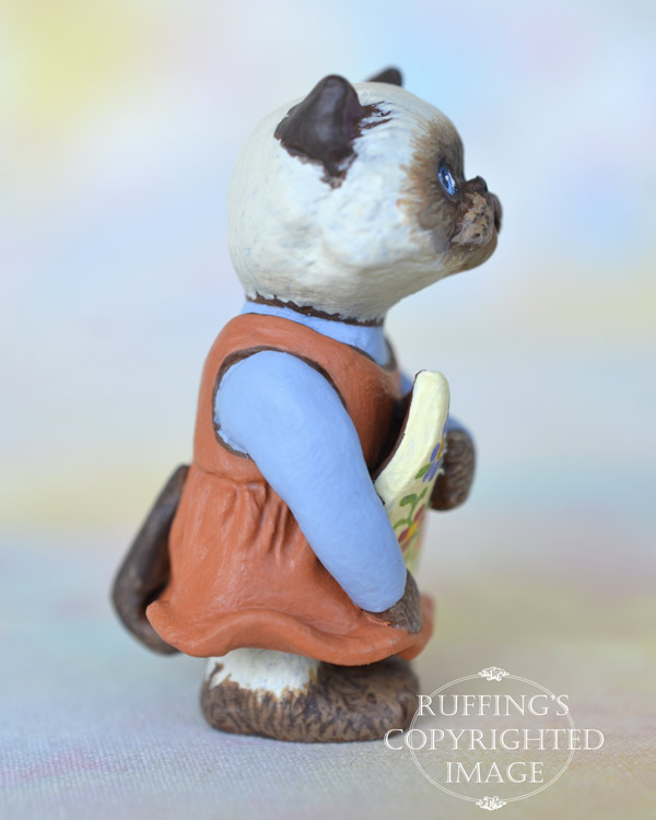 Miniature Original Himalayan Cat Art Doll Kitten Figurine, Maura