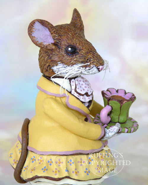 Maybelle Mouse, Original One-of-a-kind Folk Art Doll Figurine by Max Bailey