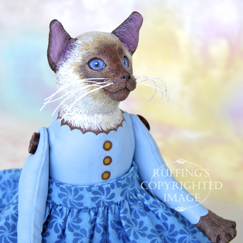 Melody, Original One-of-a-kind Siamese Cat Art Doll by Max Bailey