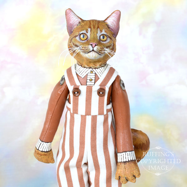 Randolf, Original One-of-a-kind Ginger Tabby Cat Art Doll by Max Bailey