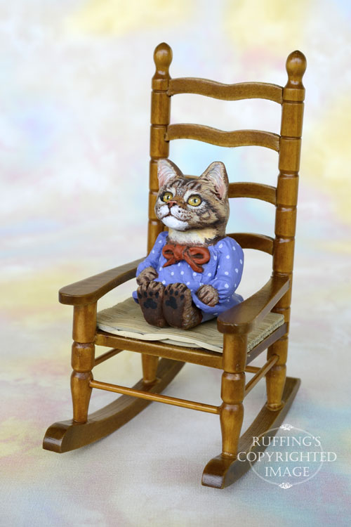 Sarah, Original One-of-a-kind Dollhouse-sized Maine Coon Kitten Art ...