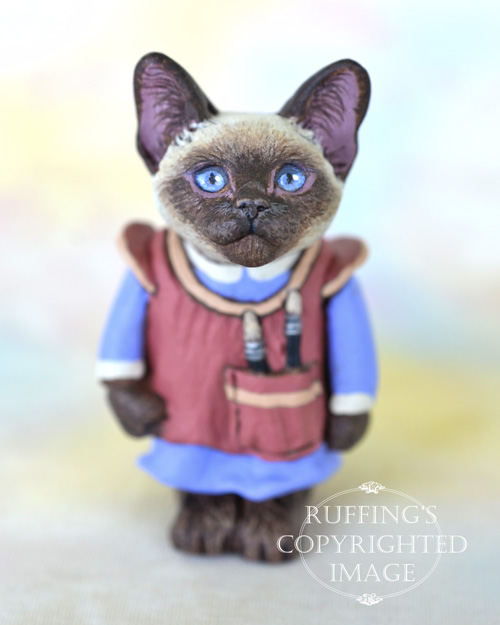 Miniature Original Himalayan Cat Art Doll Kitten Figurine, Maura