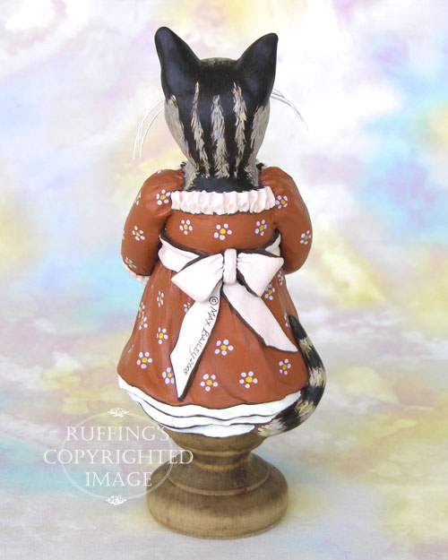 Winifred the Tabby Cat, Original One-of-a-kind Folk Art Doll Figurine by Max Bailey