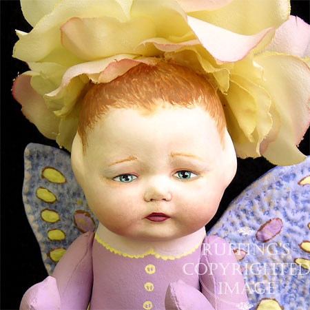 Rosa the Original Baby Rose Flower Fairy Art Doll by artist Elizabeth Ruffing