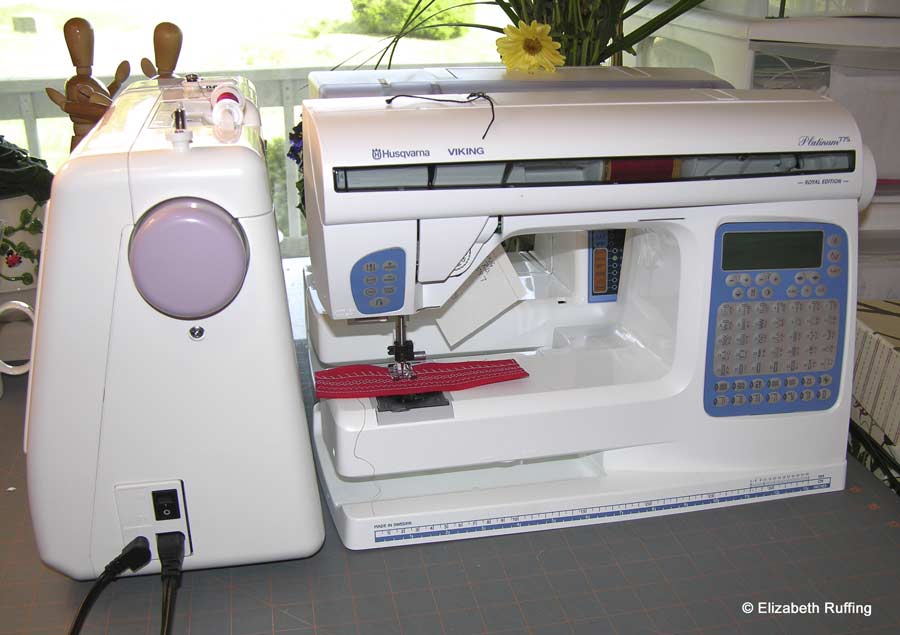 Husqvarna Viking Platinum 775 sewing machine and case