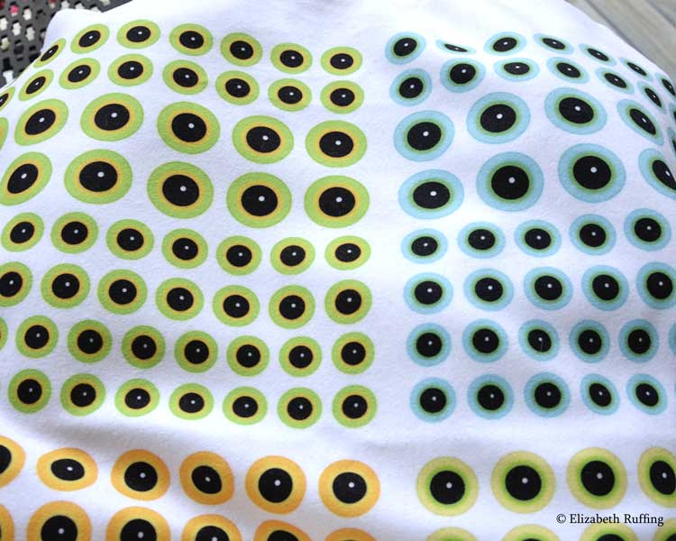Custom fabric printed eyeballs on fleece from Fabric on Demand by Elizabeth Ruffing