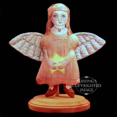Serenity Starr, Painted Cloth Original Angel Art Doll by Elizabeth Ruffing
