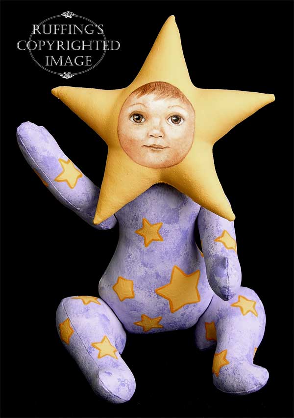 Leah the Star Baby, Original One-of-a-kind Art Doll by Elizabeth Ruffing
