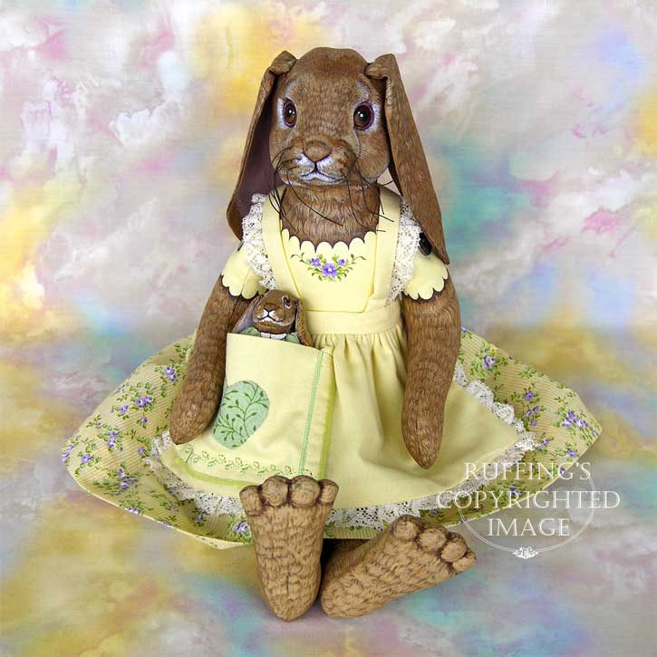 Beatrice Bunny s dress is finished Ruffing s Artist Dolls and Toys