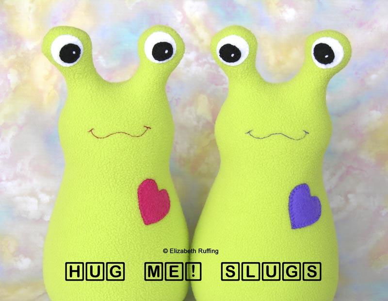 Bright light yellow-green Hug Me Slugs