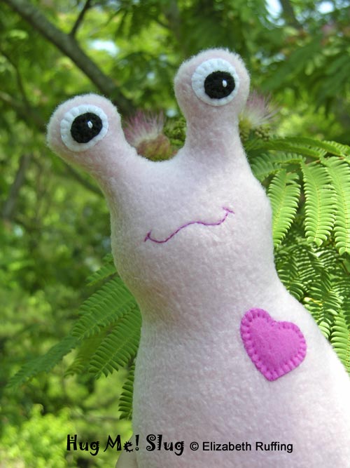 Pink Hug Me! Slug by Elizabeth Ruffing