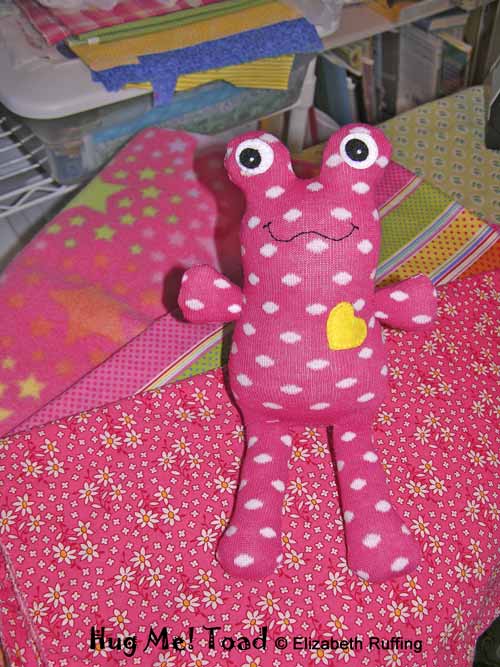 Pink Polka Dot Hug Me! Toad by elizabeth Ruffing